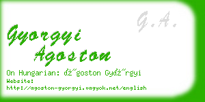 gyorgyi agoston business card